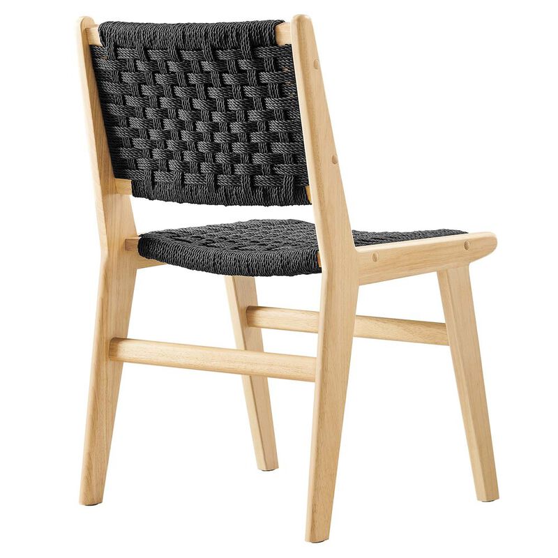 Saoirse Woven Rope Wood Dining Side Chair Set of 2 image number 5