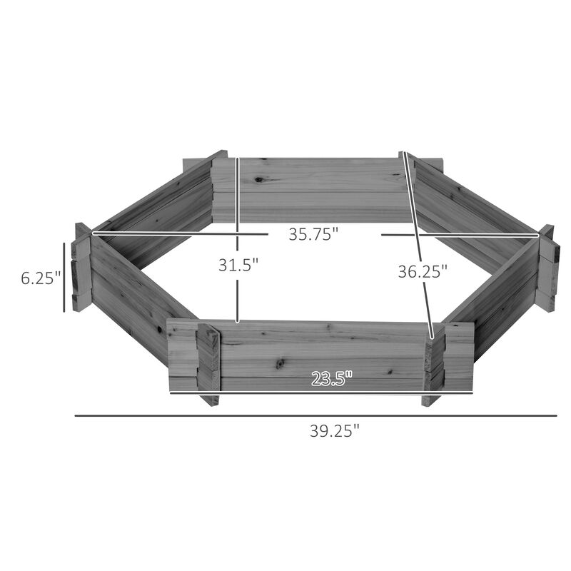 Hivvago Hexagon Raised Planter Box for Herbs and Outdoor Plants image number 2