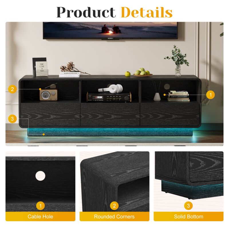 Tust LED Light Equipped TV Stand image number 2