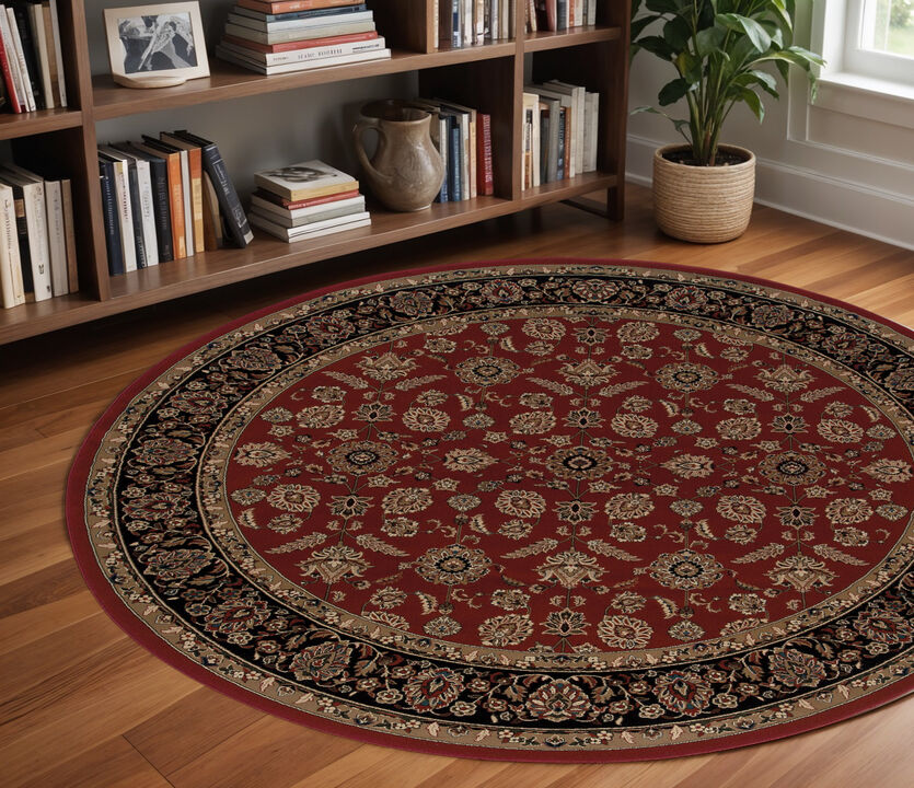 HomeRoots Oriental Round Rug