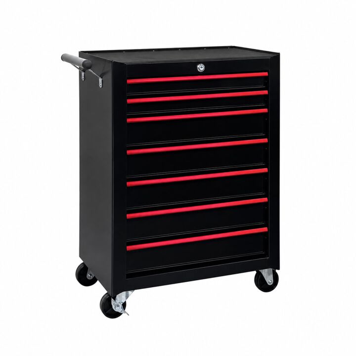 ELEMENT ACE 7-Drawer Rolling Metal Tool Chest with Ball Bearing Slides, Casters, Steel Frame for Garage Workshop Job Site Storage