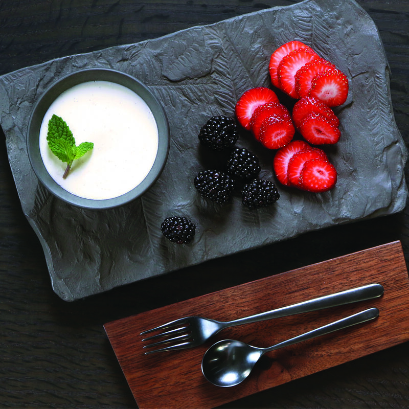 Linea 7 Piece Black Gold Serving Set