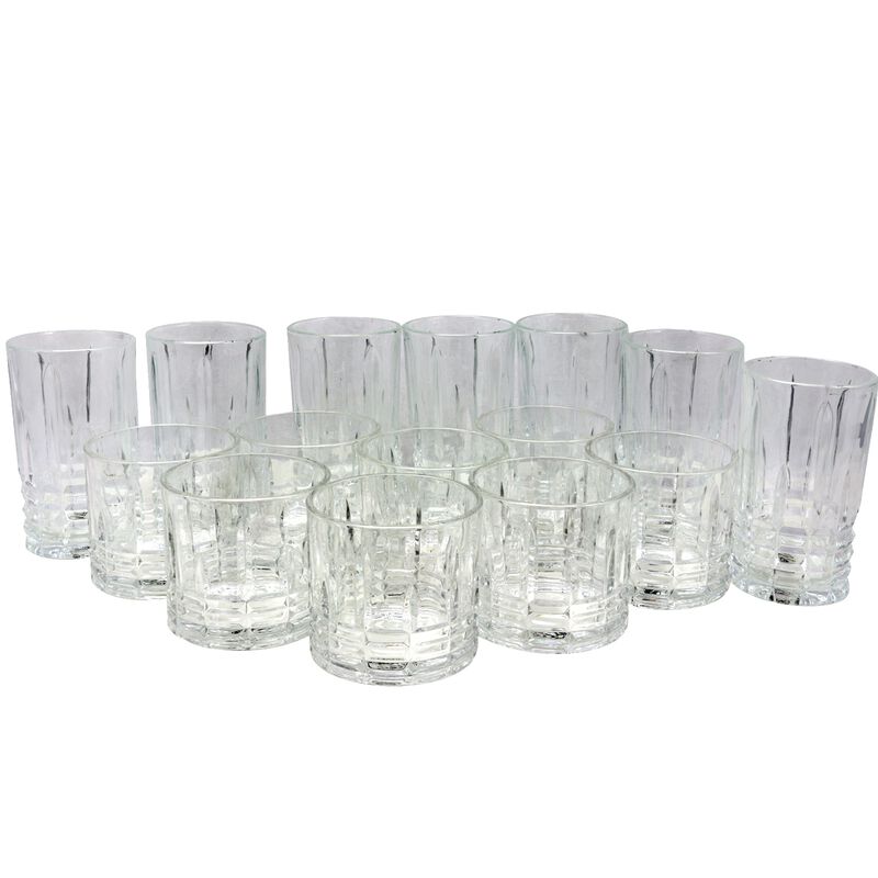 Gibson Home Jewelite 16 Piece Tumbler and Double Old Fashioned Glass Set image number 5