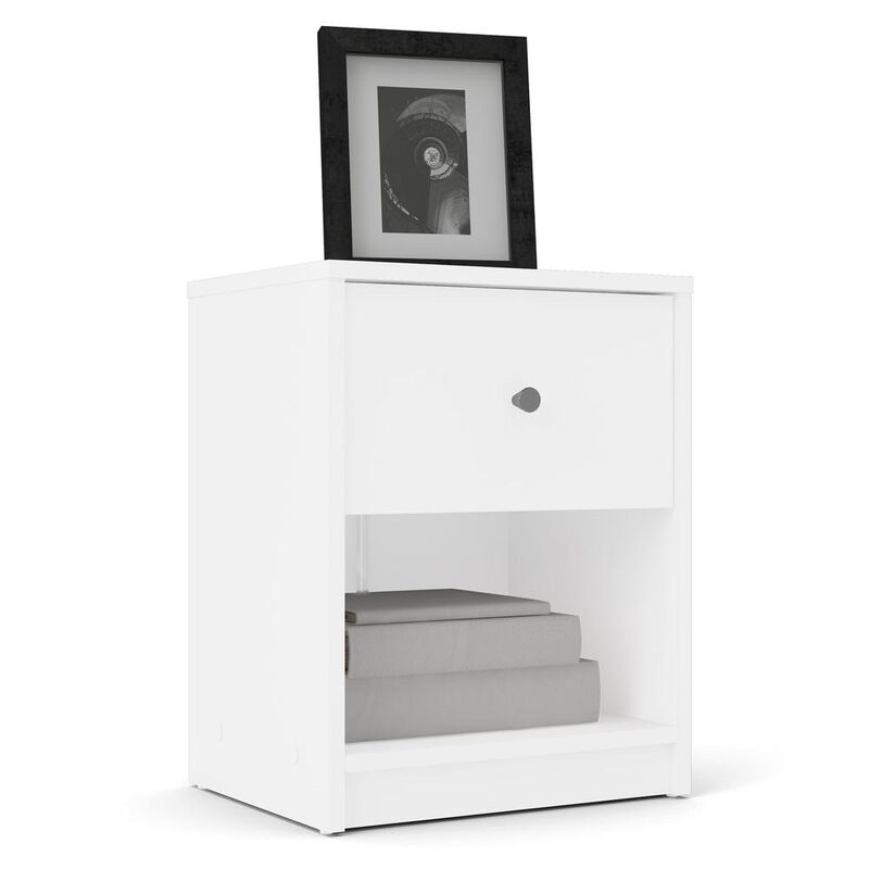Tvilum Portland 1 Drawer Nightstand, White