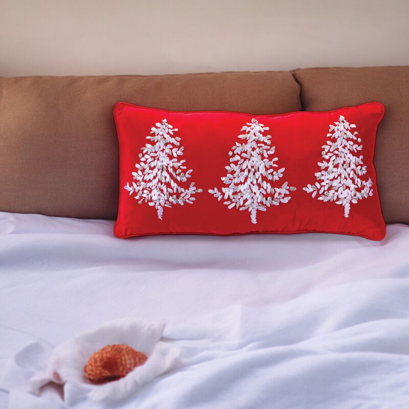 Pillow with Tree Print &ndash; Throw Pillow for Sofa, Couch, and Holiday Decor