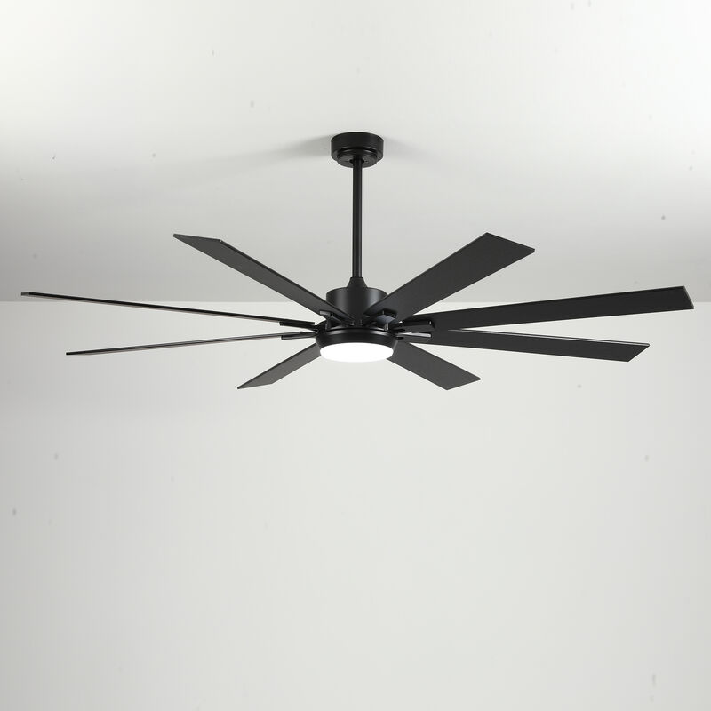 ELEMENT ACE 72 Inch Large Size Ceiling Fan With Light Kit Dimmable LED Remote Control image number 6
