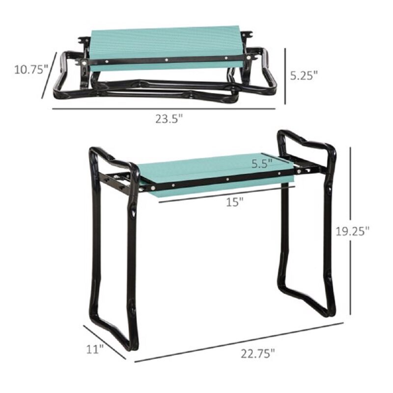 Garden Kneeler Bench with Foldable Seat for Comfort & Support