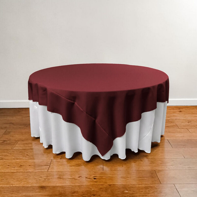72-Inch Square Table Cover in Polyester Poplin for Kitchen or Parties image number 1