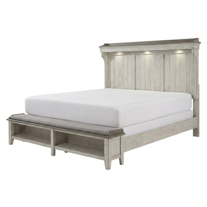Liberty Furniture Ivy Hollow King Mantle Storage Bed, Dresser & Mirror, Night Stand
