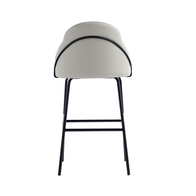 Gracie Barstool in Gray and Black
