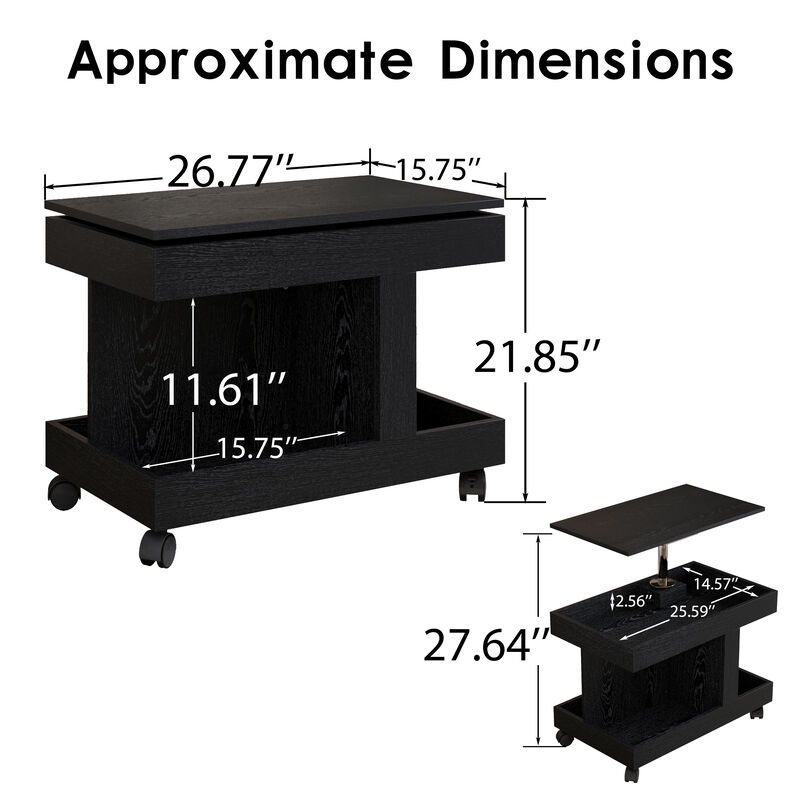 Votfri 360&deg; Rotating Desktop Side Table image number 4