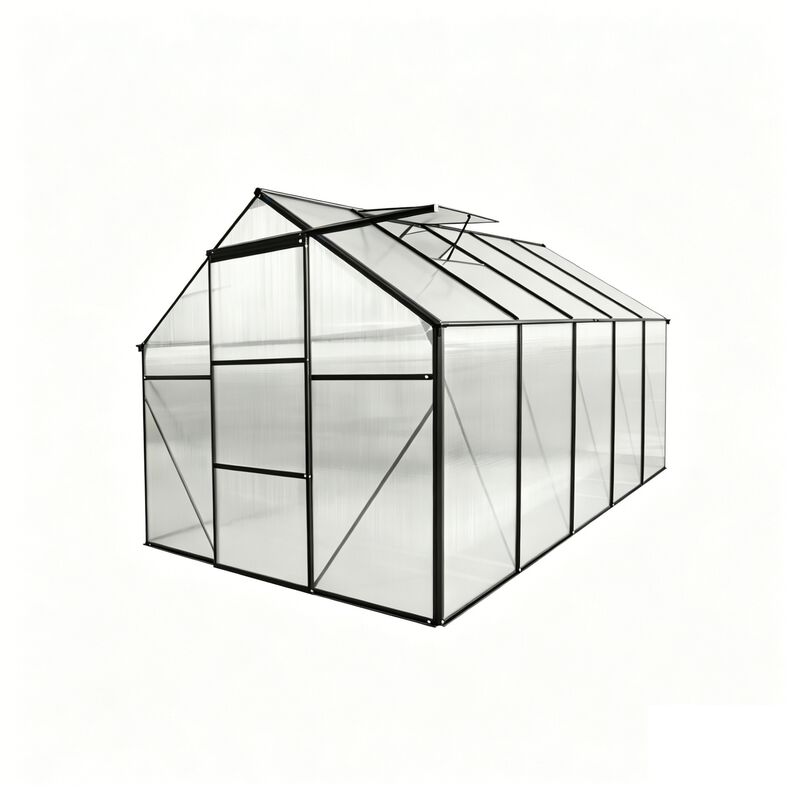 6x10 FT Greenhouse Raised Base&Anchor Aluminum Heavy Duty Walk-in Greenhouses for Outdoor image number 0