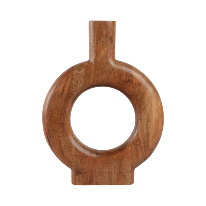 18x14" Donut Shaped Wood Vase