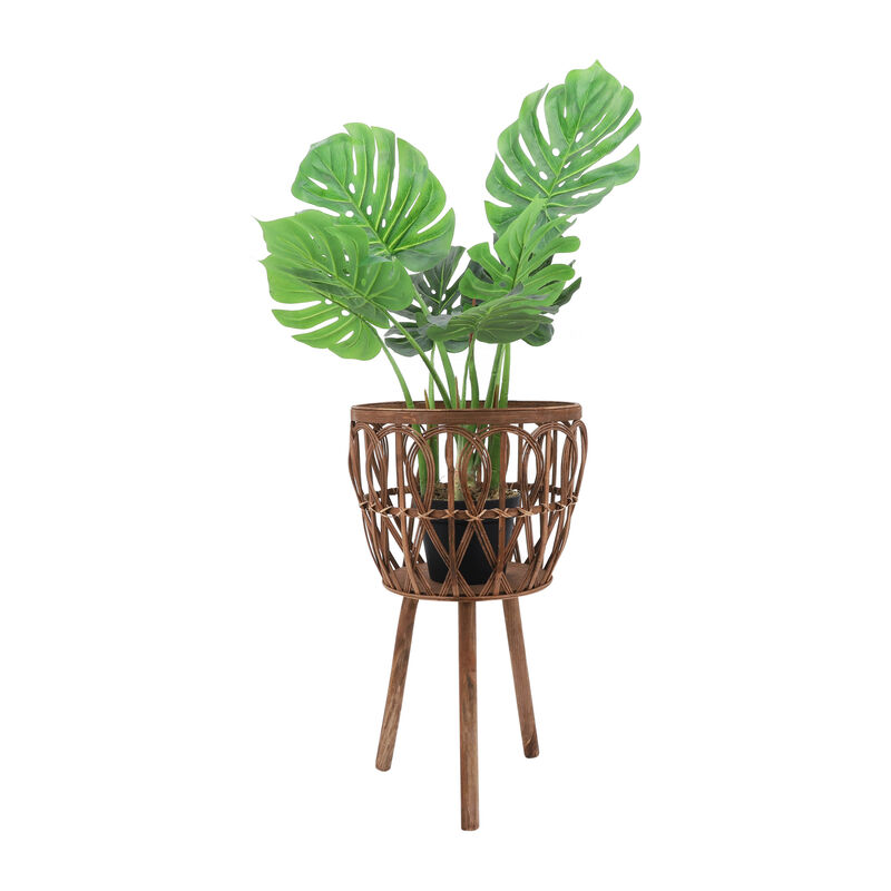 S/3 Bamboo Planters Brown