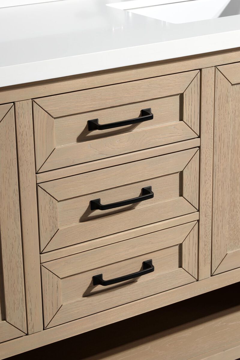 Venice 60" Bathroom Vanity Oak image number 3