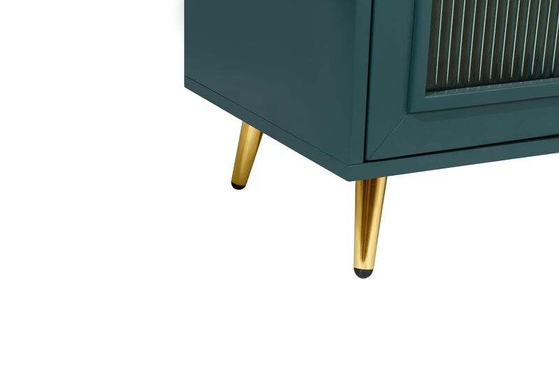 TV Stand with Storage Cabinet & Adjustable Shelves Modern Entertainment Center for Living Room