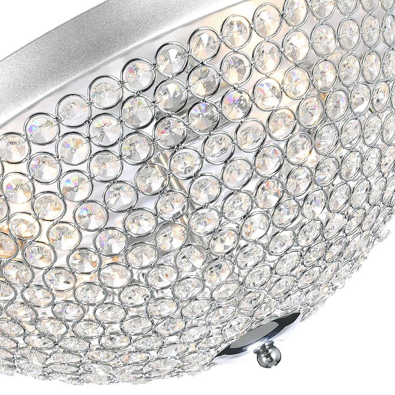 Globe 4 Light Bowl Flush Mount With Chrome Finish