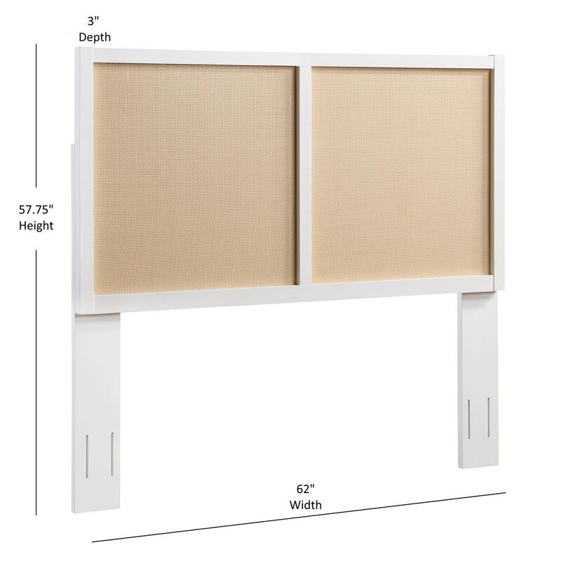 Comfort Pointe Bayport Cane and Solid Wood Queen/full Headboard