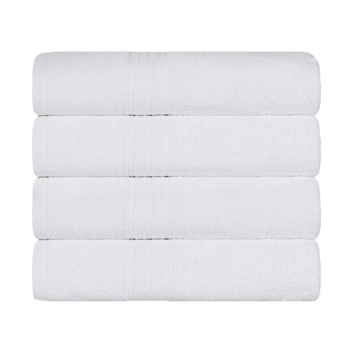 Ring-Spun Cotton 4-Piece Bath Towel Set &ndash; Soft & Absorbent Towels