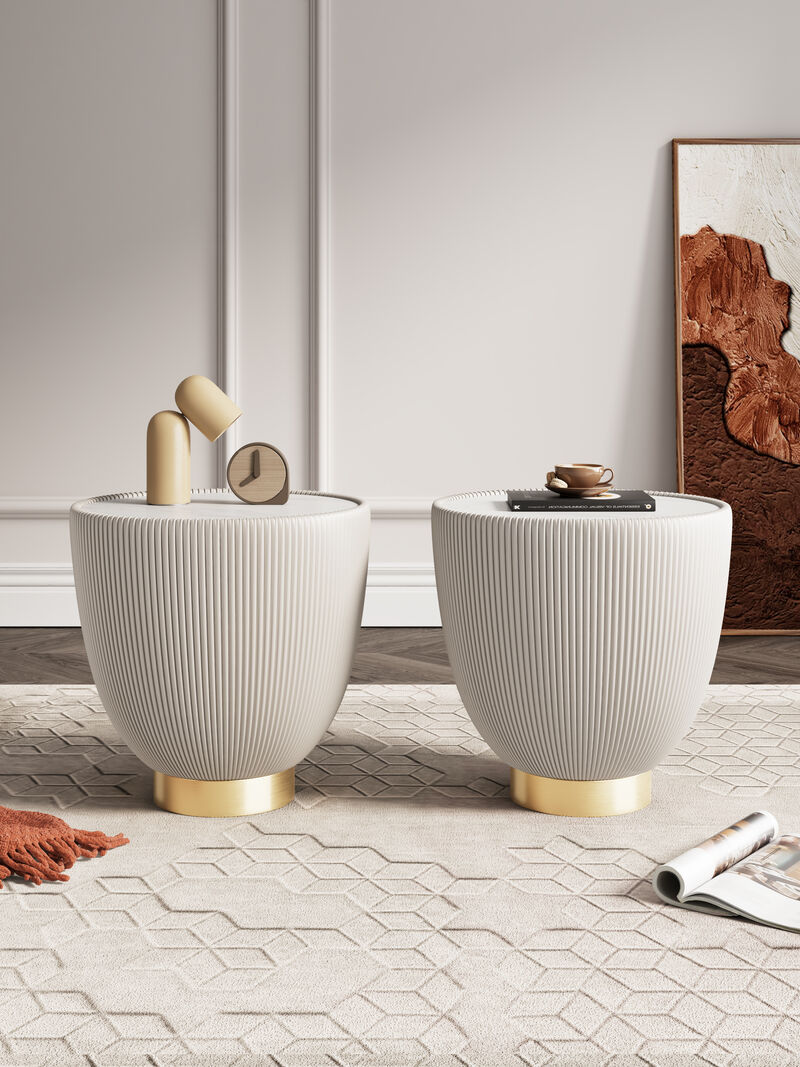 Anderson Cream End Tables (Set of 2)