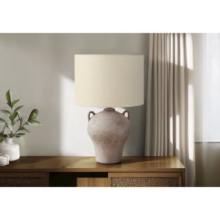 Lighting, 22"H, Table Lamp, Beige Ceramic, Beige Shade, Transitional