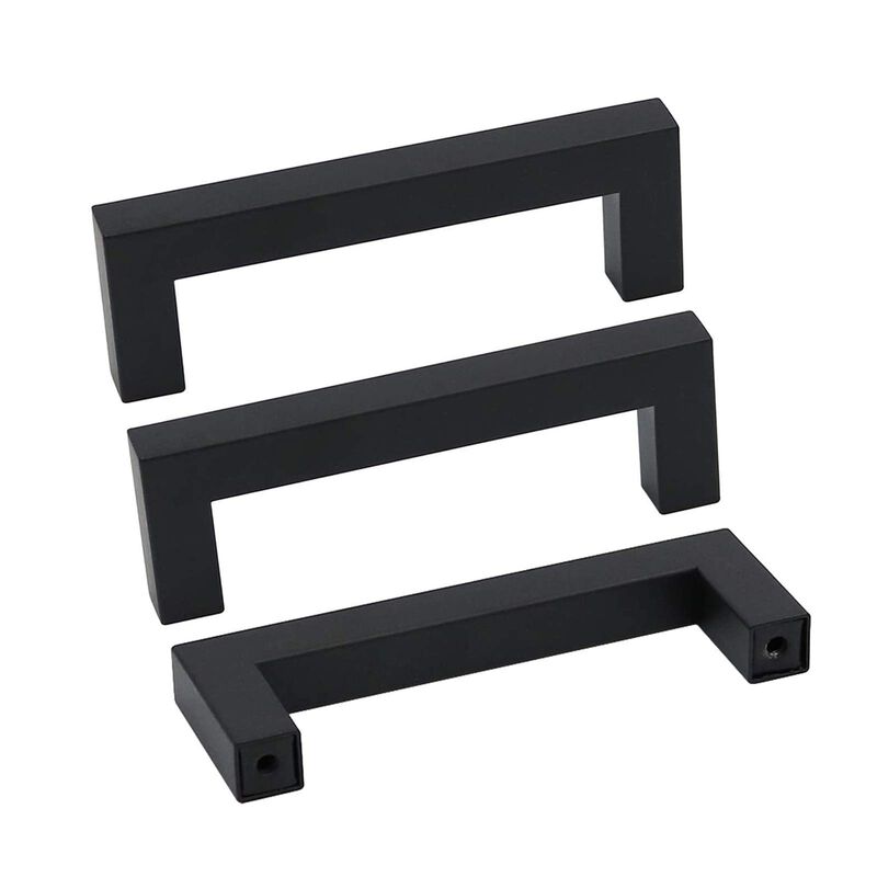 goldenwarm 5Pack Black Cabinet Pulls 5in Drawer Pulls Modern Kitchen Cabinet Handles Black Kitchen Hardware for Cabinet Stainles