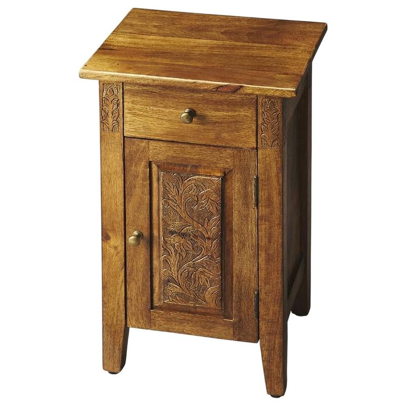 Butler Specialty Wester Hand Carved Cabinet, Light Brown image number 0