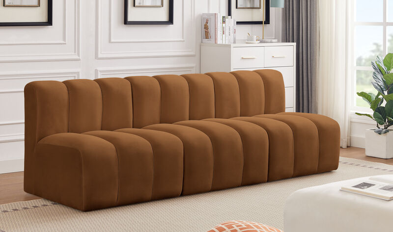 Meridian Furniture Arc Saddle Velvet Modular Sofa image number 1