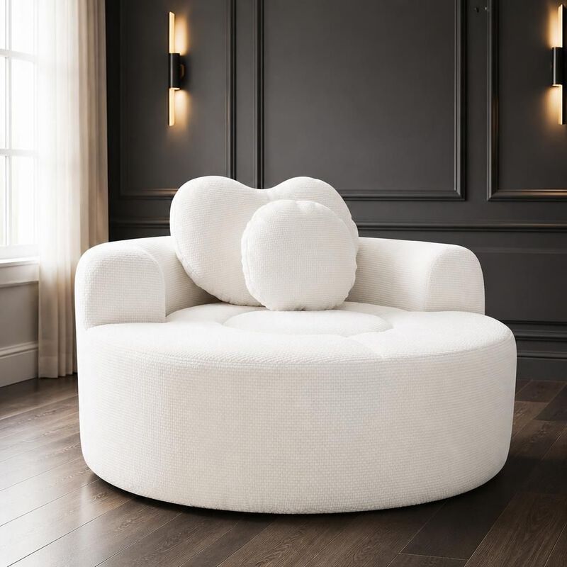 GOODSILO Multi-functional Round Memory Foam Sectional Convertible Sofa Bed Cloud Couch for Small Living Spaces, Apartments and Offices image number 2