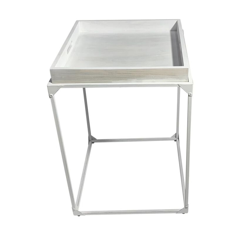 Carolina Living Cooper Tray Table - Whitewash