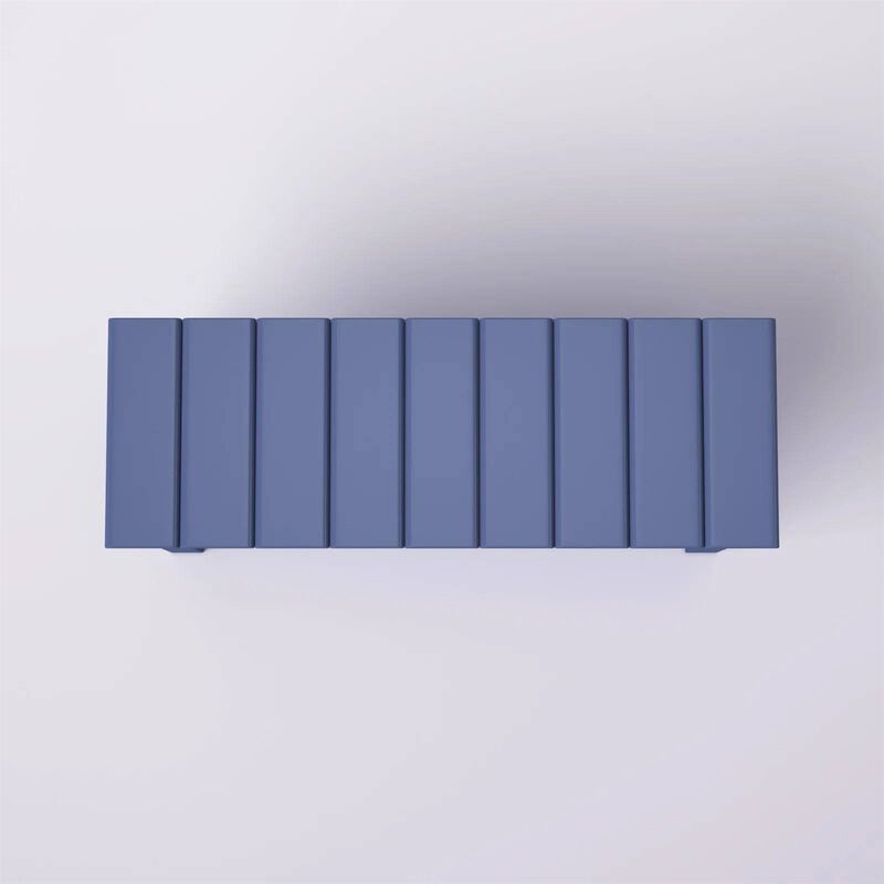 QuikFurn Blue Wood 2-Shelf Shoe Rack Storage Bench - 150 lbs. Weight Capacity