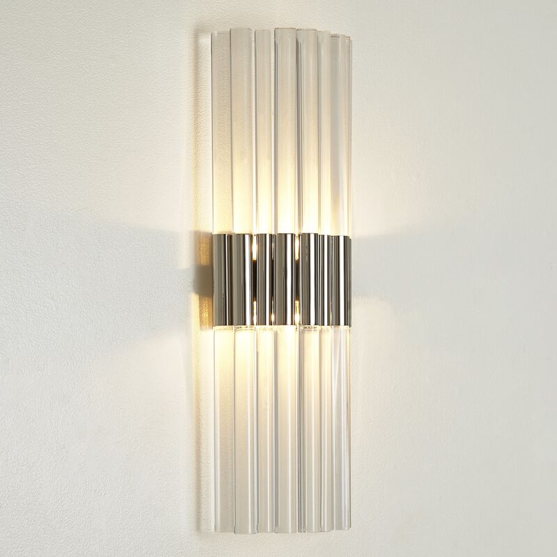 Acrylic Sconce Hardwire- Silver
