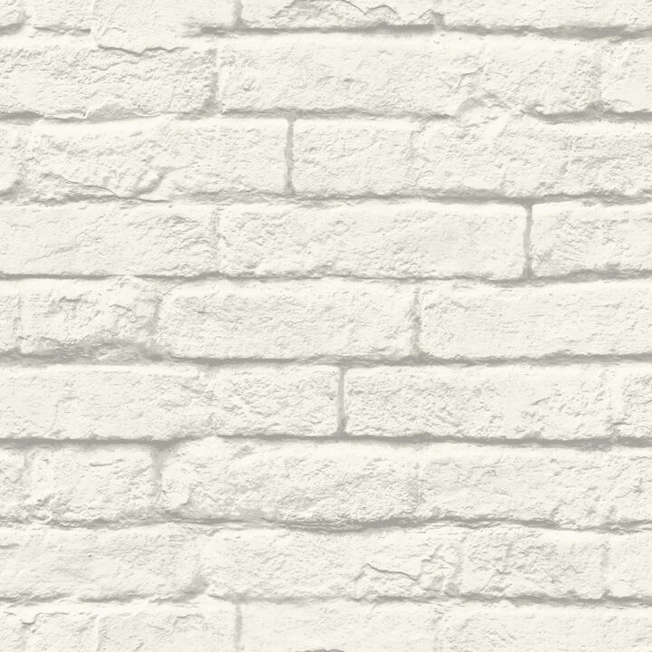 Brick & Mortar White & Grey Wallpaper
