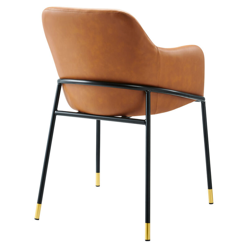 Jovi Vegan Leather Dining Chair Set of 2 image number 3