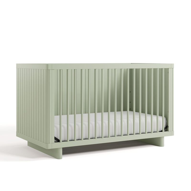 Kyoto Deluxe Convertible Crib with Bonus Toddler Guardrail - Sage image number 0
