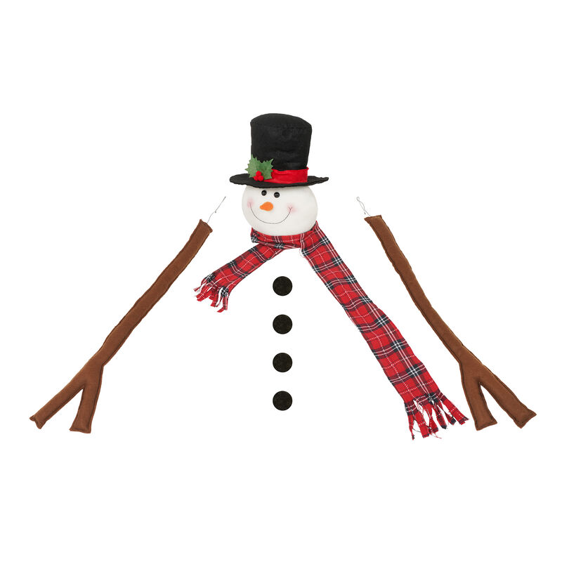 Whisen 4ft Pre-lit Christmas Tree with 100 Lights, Snowman-Shaped Artificial Christmas Tree, Xmas Tree with 380 Branch Tips