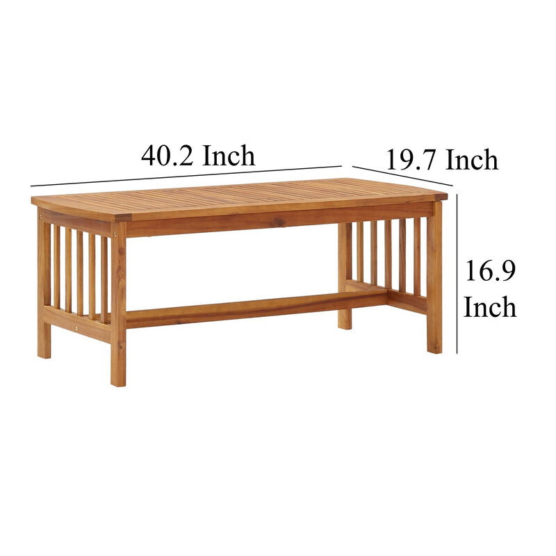 Mia 4pc Patio Lounge Set, 2 Chairs, Sofa, Table, Gray Cushions, Brown - Benzara