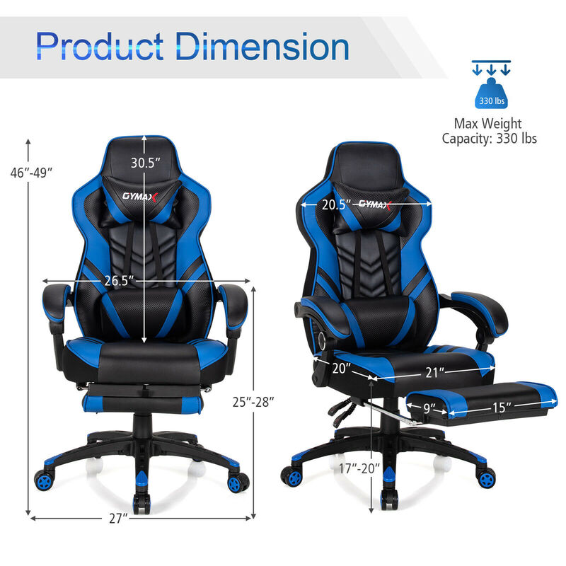 Costway Office Computer Desk Chair Gaming Chair Adjustable Swivel