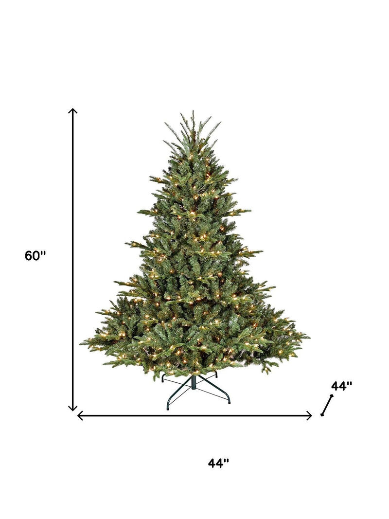 HomeRoots 5' Pre Lit Full Pine Christmas Tree image number 2