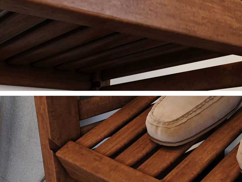 Solid Wood Walk-In Closet Organizer with 3 Shaker Style Drawers