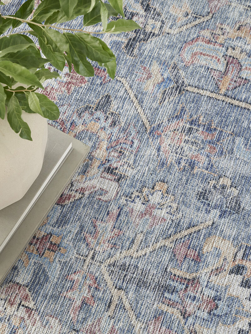 Machine Washable Series 1 SR104 Light Gray/Blue 7'10" x 9'10" Rug