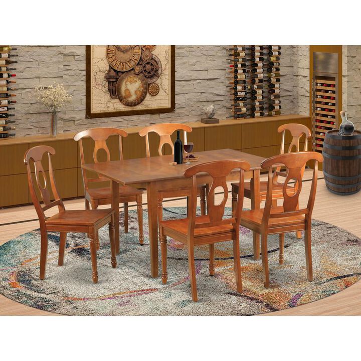 7 Pc Kitchen nook Dining set-small Table and 6 Dining Chairs