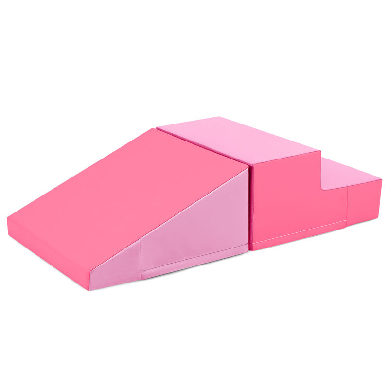 Infant and Toddler Foam Blocks 2-Piece Step and Slide Climber Set image number 0