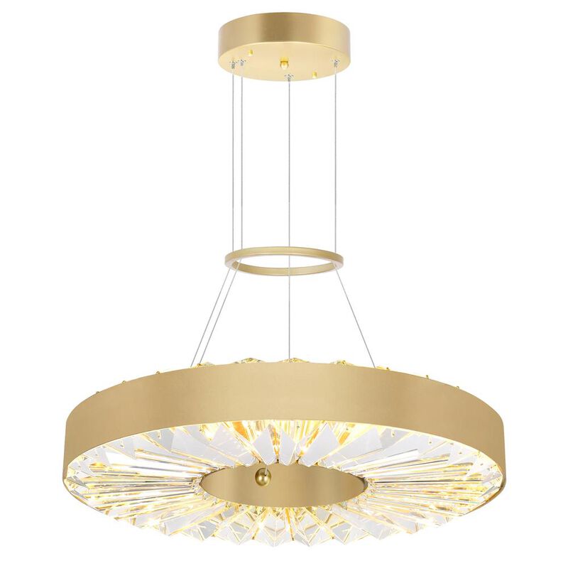 CWI Lighting Bjoux LED Chandelier With Sun Gold Finish
