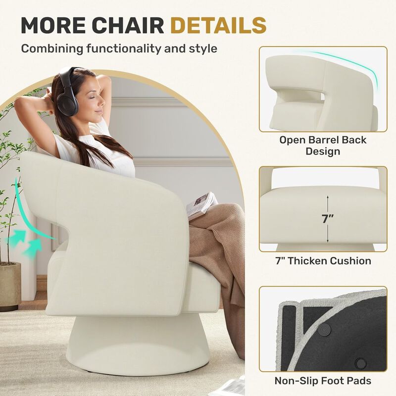 Modern Accent Chair Armchair for Living Room Bedroom Single Sofa Lounge Seating image number 3