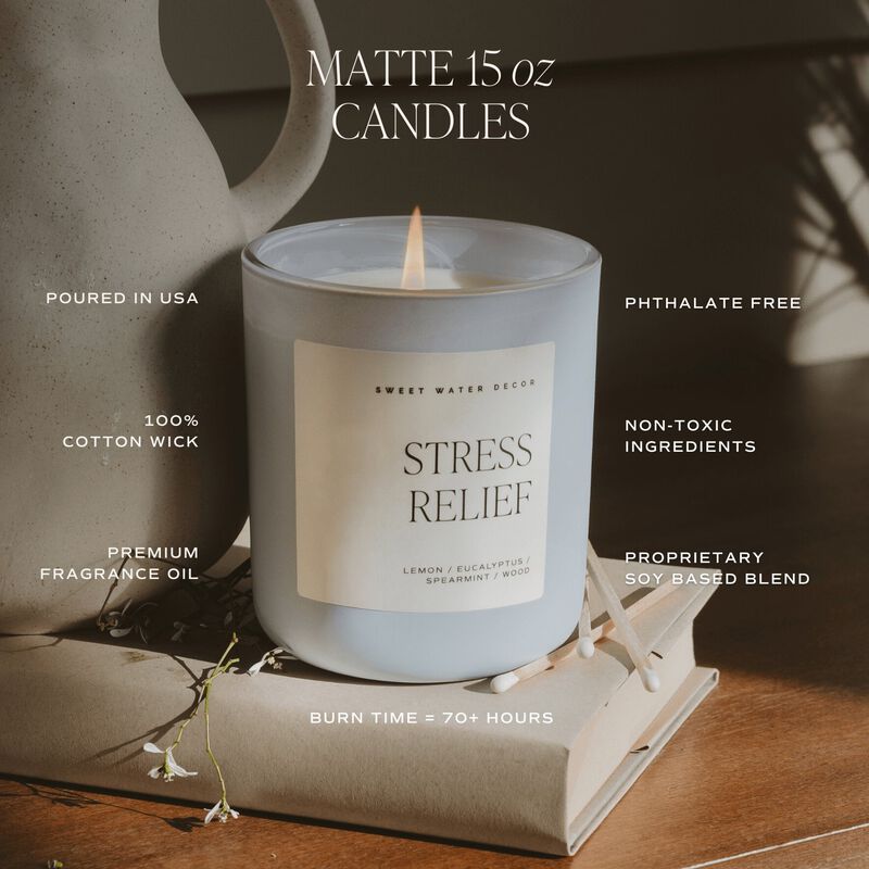 Sweet Water Decor Stress Relief 15 oz Soy Candle image number 3