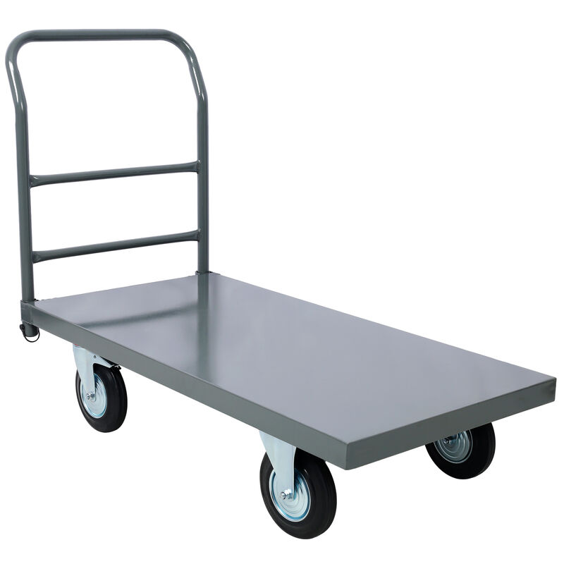 ELEMENT ACE Heavy Duty Industrial Platform Truck Flat Dolly Cart with Wheels, 2000lb Capacity Flatbed Hand Truck for Residential Commercial Use image number 4