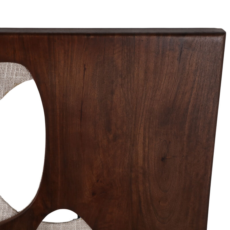 36x26" Wood&fabric Mix-media Modern Wall Art,brwn image number 4