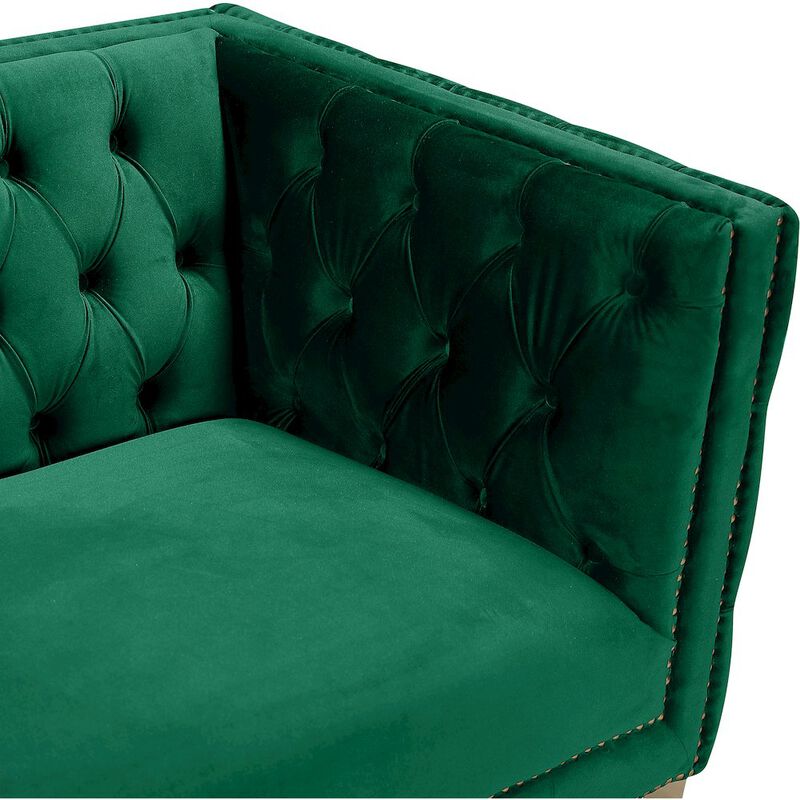 Meridian Furniture Michelle Green Velvet Loveseat