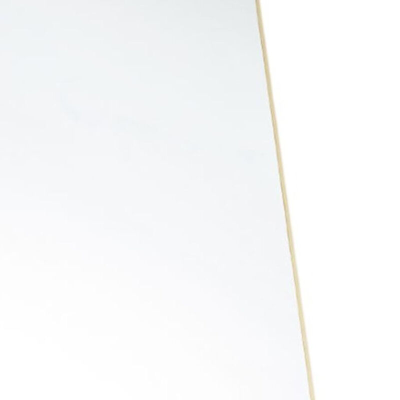 HomeRoots 63" Gold Metal Freestanding and Wall Mount Framed Full Length Mirror image number 3